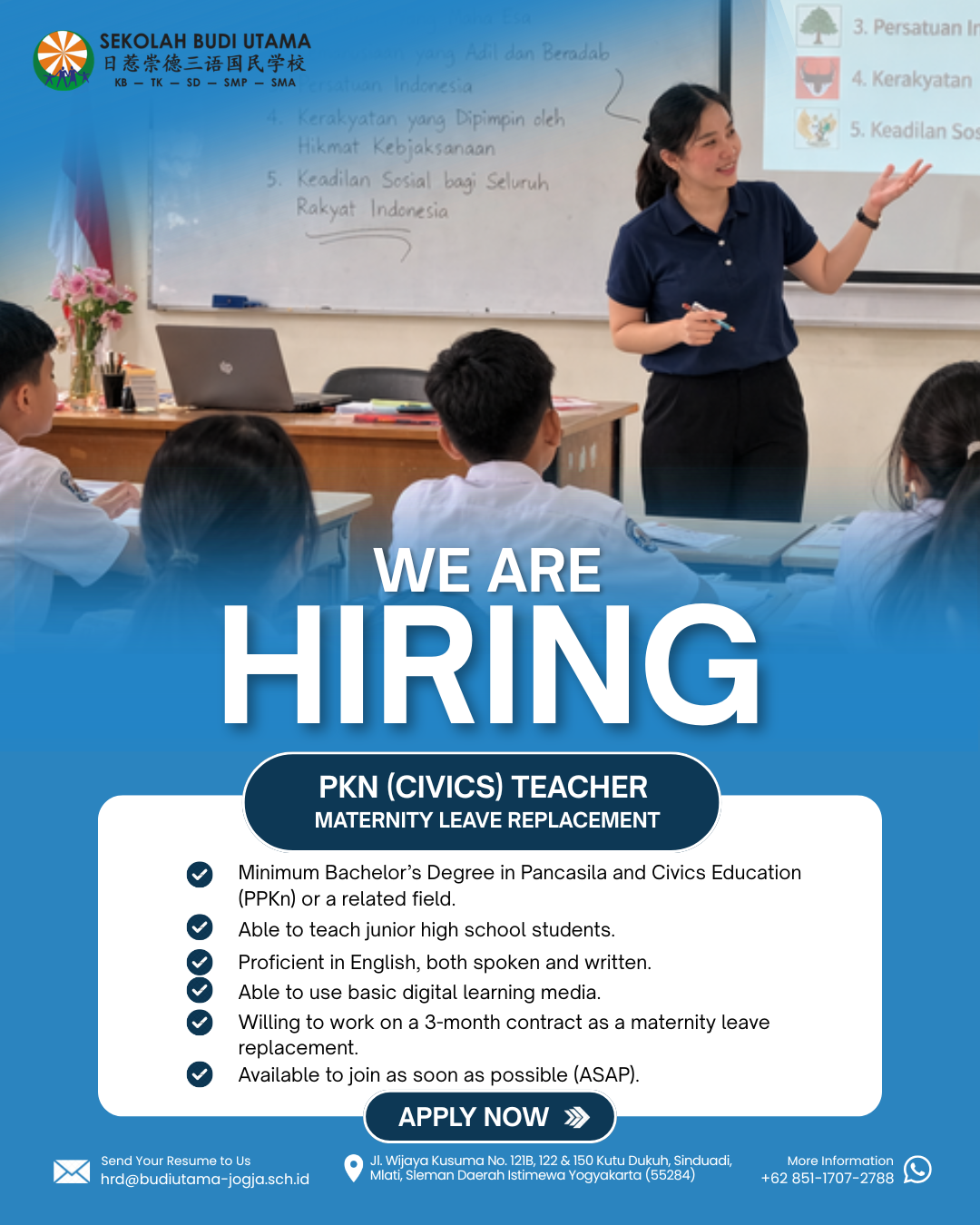 Guru PKN Pengganti (3 bulan)